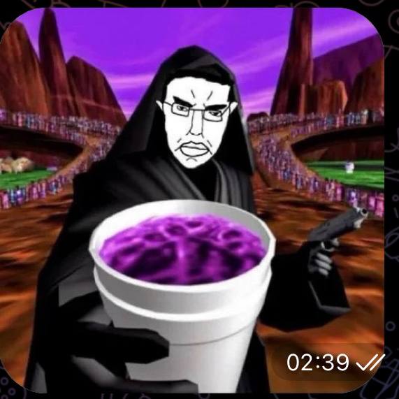 Hooded Figure Purple Drink
